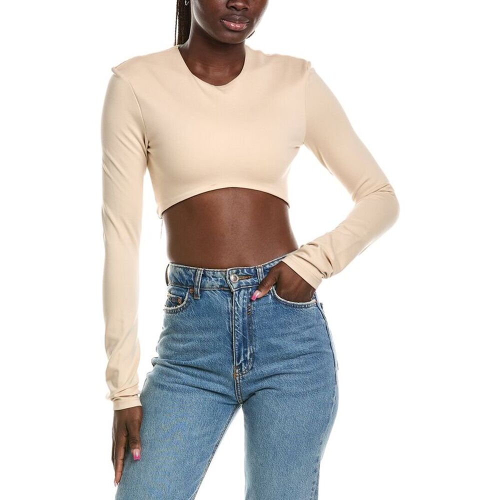 Paris Georgia Womens  Elemental Darla Crop Top, Brown